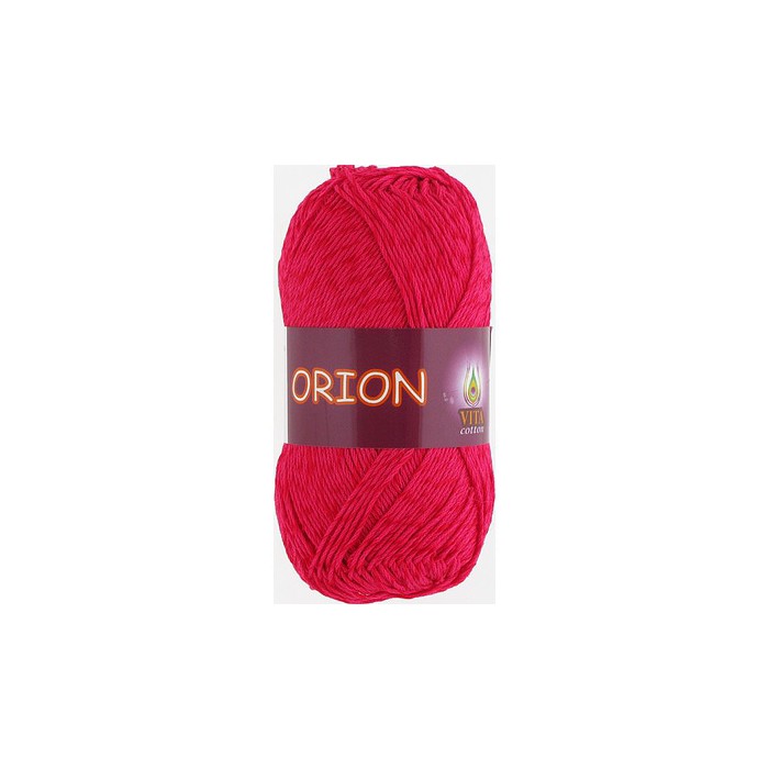 Пряжа Vita-cotton "Orion" 4573 Красная ягода 77% мерсириз. хлопок 23% вискоза 170м 50гр