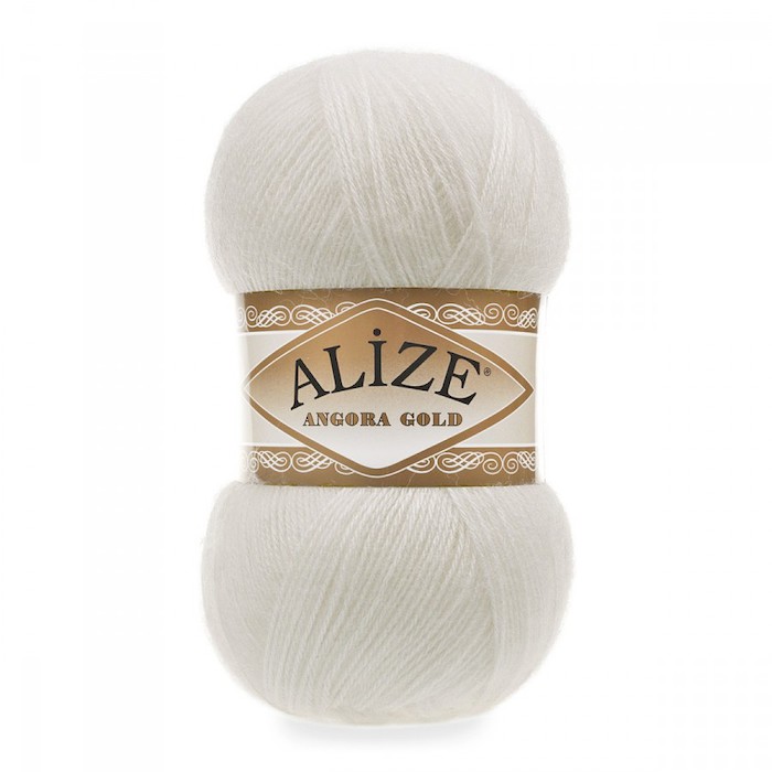 Пряжа Alize "Angora gold" 450 Жемчужный 20% шерсть, 80% акрил	100 гр	550 м